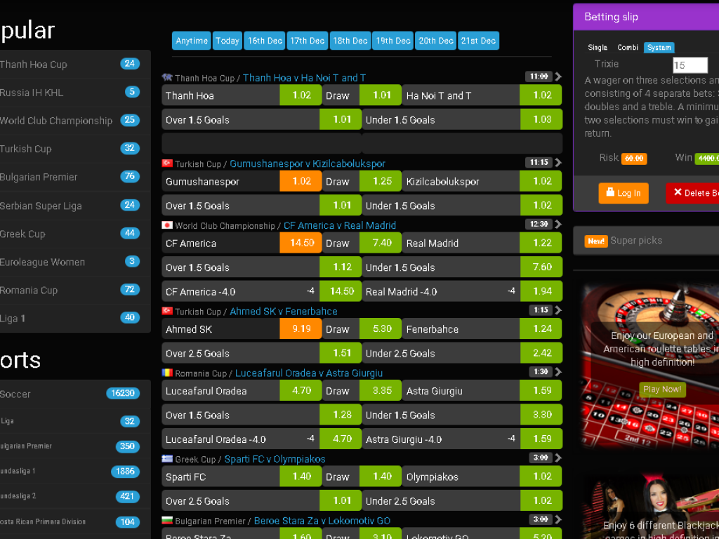 white label sportsbook example layout